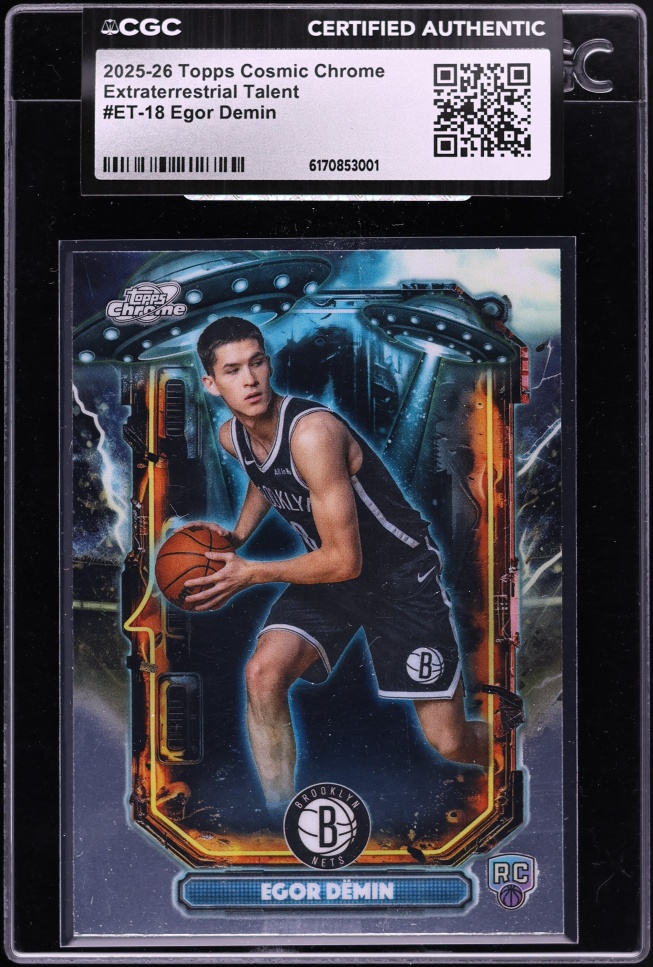 2025 Topps Chrome Cosmic Extraterrestrial Talent Egor Demin ROOKIE #ET-18 CGC AUTH
