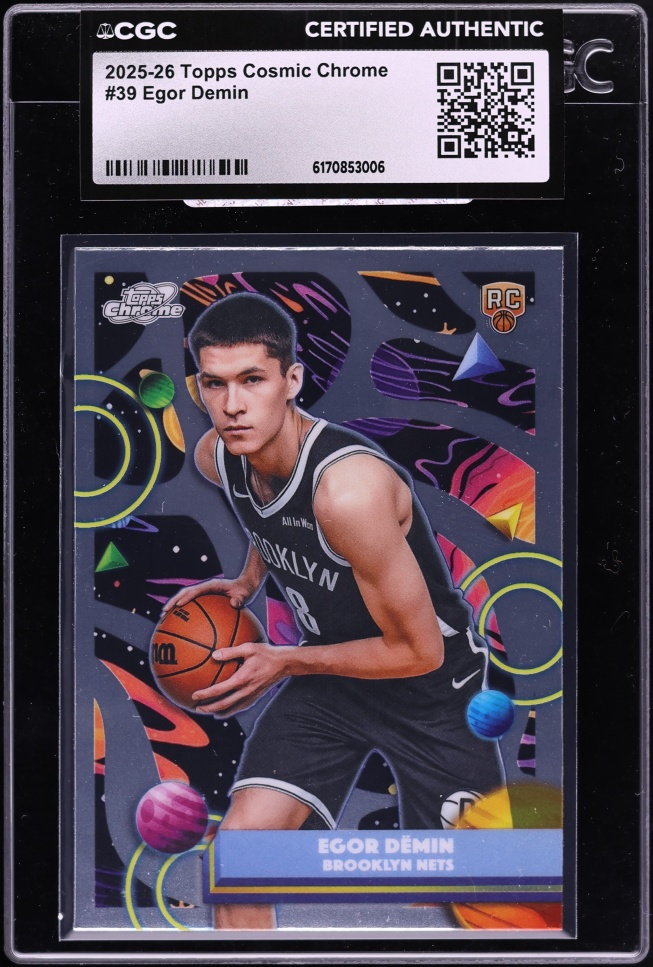 2025 Topps Chrome Cosmic Egor Demin ROOKIE #39 CGC AUTH