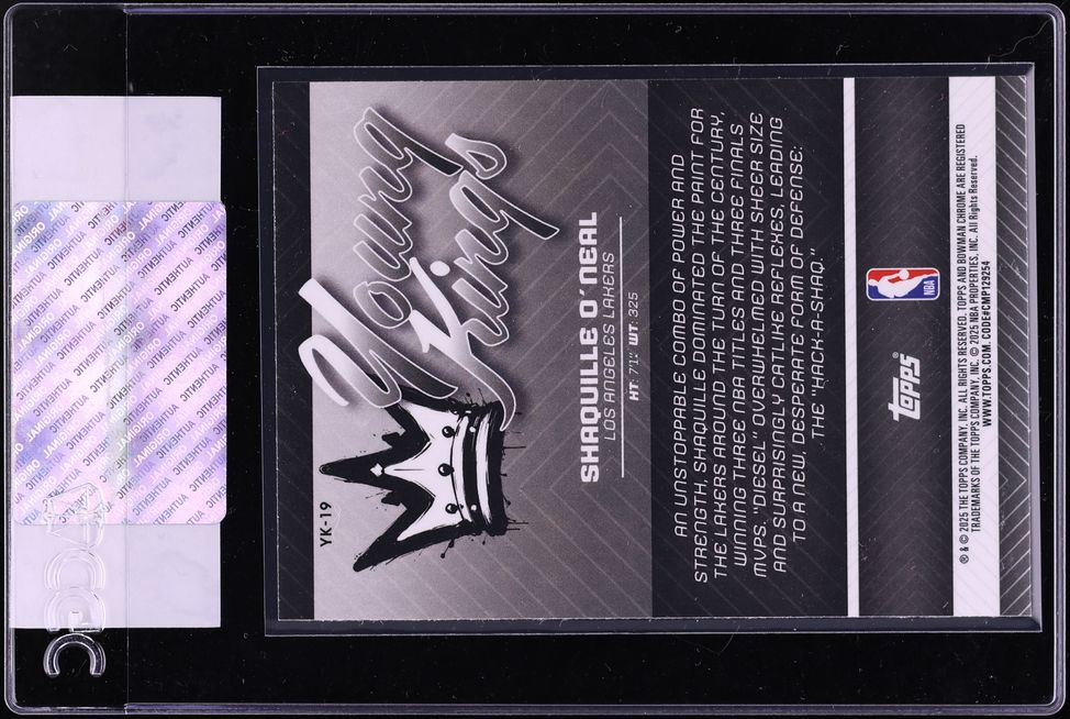 2025 Bowman Chrome Young Kings Shaquille O'Neal #YK-19 CGC AUTH