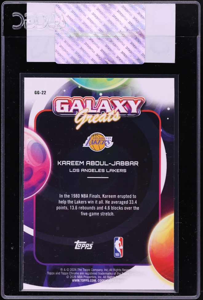 2025 Topps Chrome Cosmic Galaxy Greats Kareem Abdul-Jabbar #GG-22 CGC AUTH