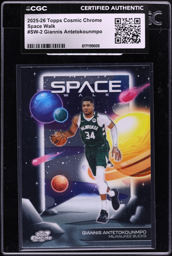 2025 Topps Cosmic Chrome Space Walk Giannis Antetokounmpo #SW-2 CGC AUTH