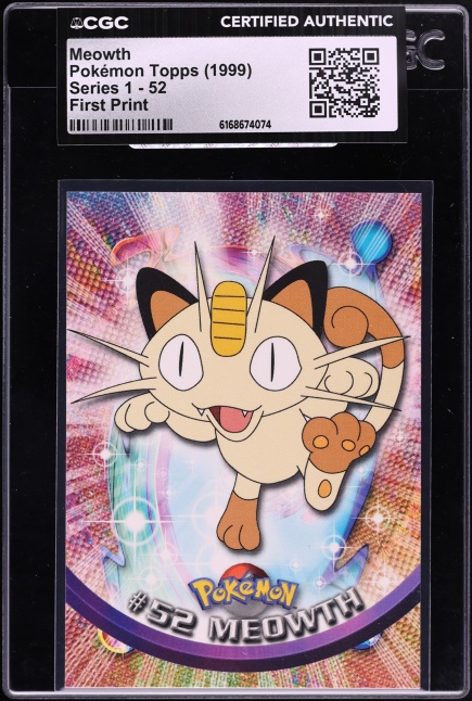 1999 meowth pokemon card value 1999 Pokemon Jungle 1st Edition Meowth #56 CGC AUTH on Fanatics Collect