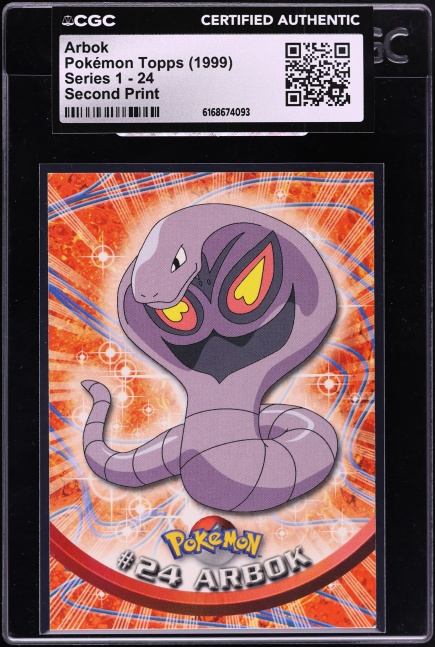 pokemon tv edition cards 1999 Topps Arbok #24 PSA 10 GEM MINT on Fanatics Collect Ultra Rare 2000 Topps Pokemon TV Animation