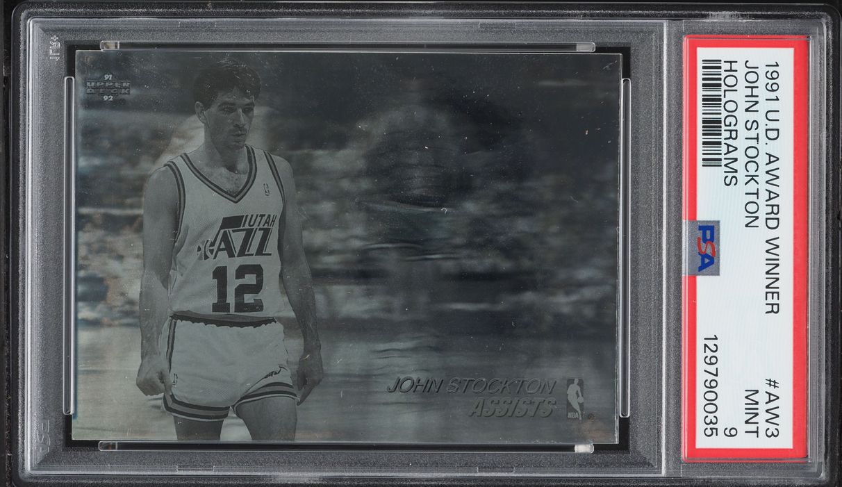 1991 Upper Deck Award Winner Holograms John Stockton #AW3 PSA 9 MINT