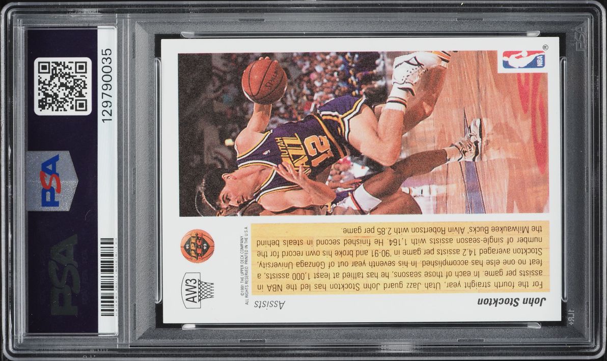 1991 Upper Deck Award Winner Holograms John Stockton #AW3 PSA 9 MINT
