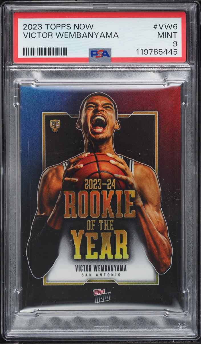 2023 Topps Now Victor Wembanyama ROOKIE #VW-6 PSA 9 MINT