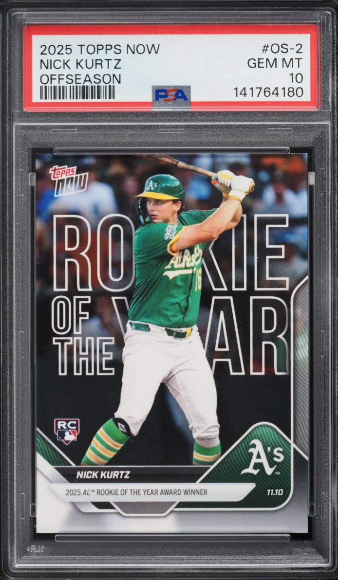 2025 Topps Now Off-Season Nick Kurtz ROOKIE #OS-2 PSA 10 GEM MINT
