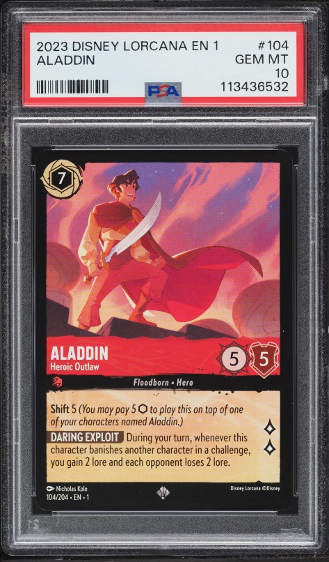その他 Disney Lorcana Aladdin Enchanted PSA 10 PSA10 Disney