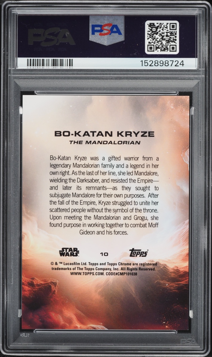2025 Topps Chrome Star Wars Rebel Orange Ref Bo-Katan Kryze /25 #10 PSA 9 MINT