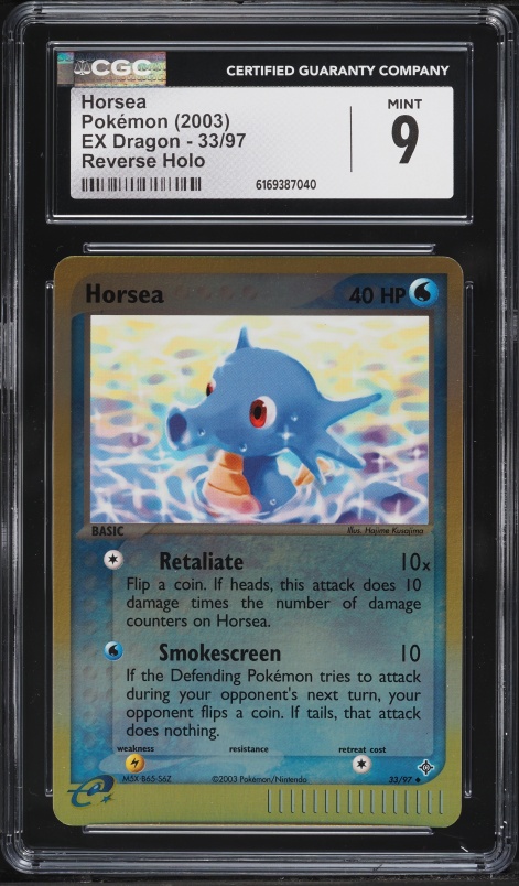 2003 Pokemon Aquapolis Horsea #84 CGC 9 MINT on Fanatics Collect