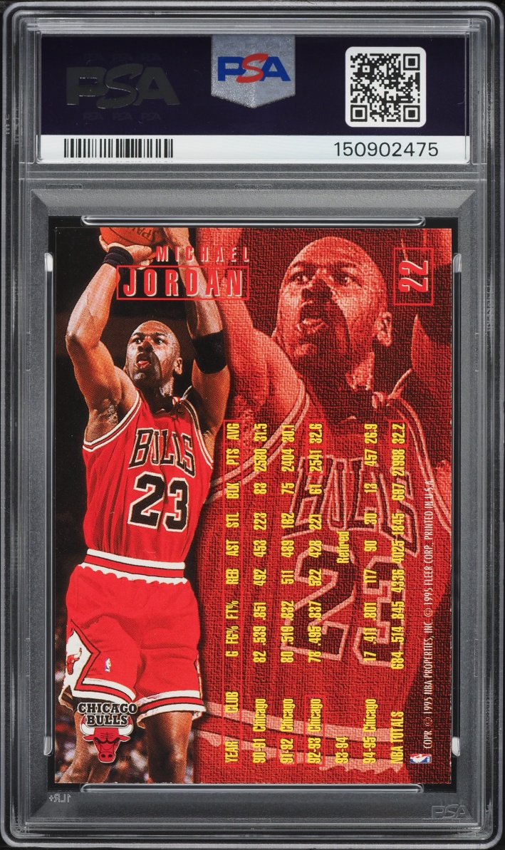 1995 Fleer Basketball Michael Jordan #22 PSA 9 MINT