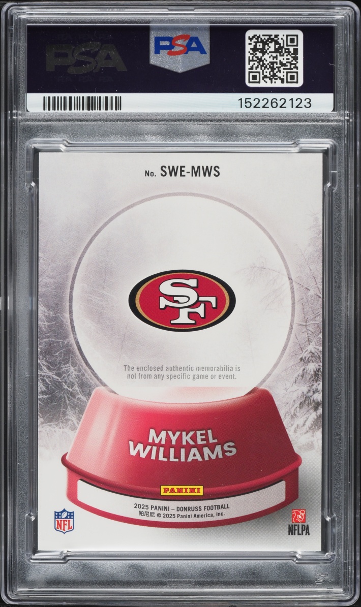 2025 Donruss Rookie Holiday Sweater Mykel Williams RC PATCH #SWE-MWS PSA 9 MINT