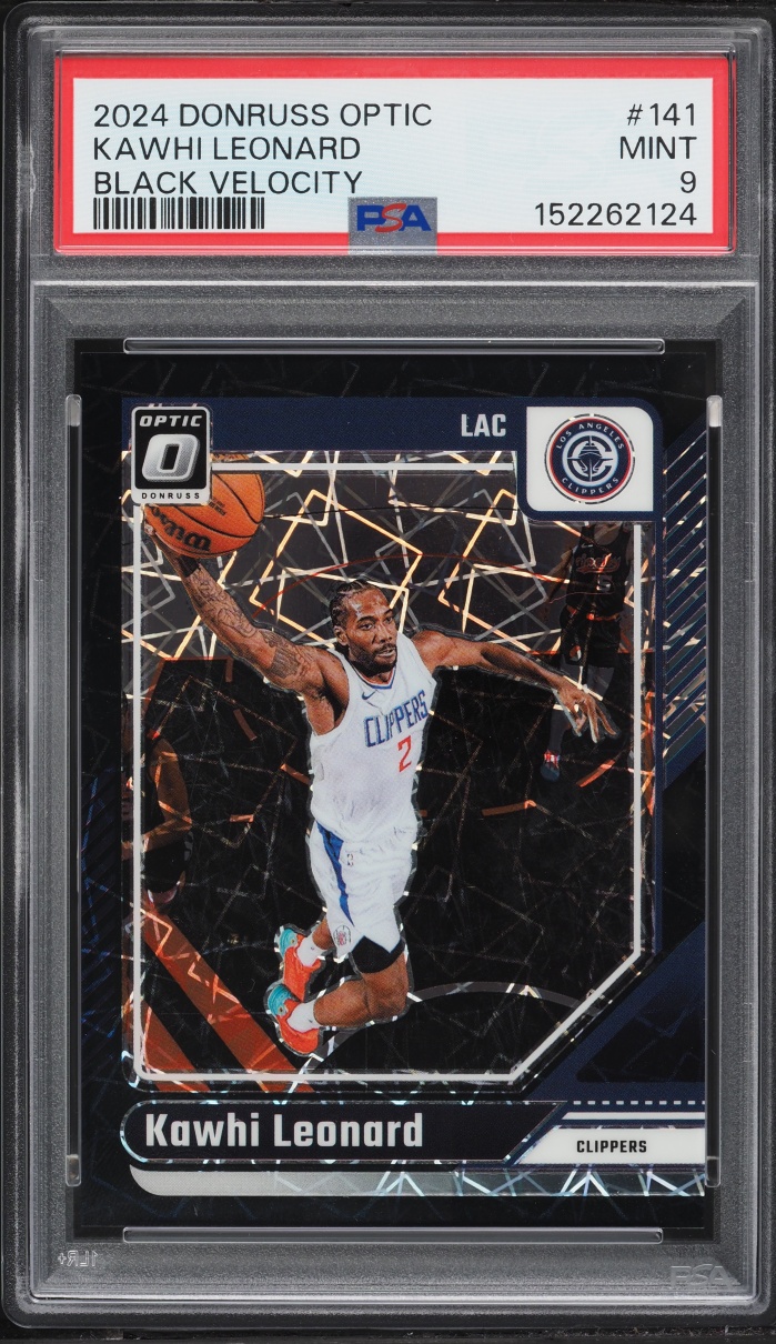 2024 Donruss Optic Black Velocity Kawhi Leonard /39 #141 PSA 9 MINT