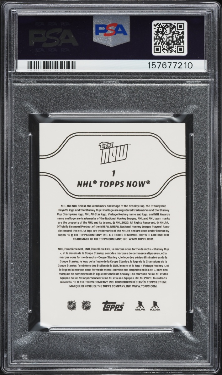 2023 Topps Now NHL Stickers Connor Bedard ROOKIE #1 PSA 10 GEM MINT