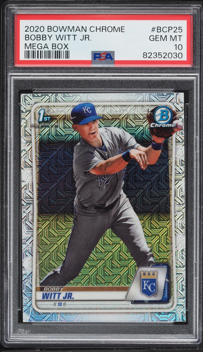 2020 Bowman Chrome Mega Box Bobby Witt Jr. PROSPECT #BCP-25 PSA 10 GEM MINT
