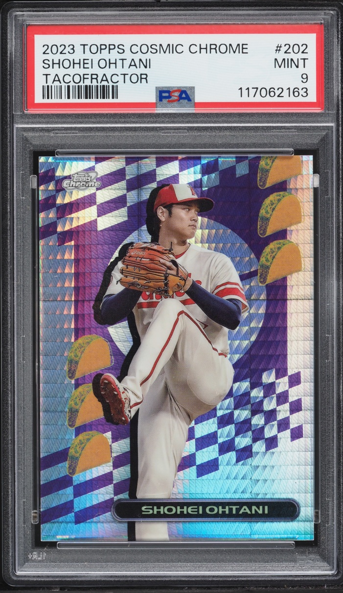 2023 Topps Chrome Cosmic Tacofractor Shohei Ohtani 5/5 #202 PSA 9 MINT
