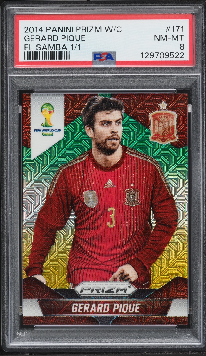 2014 Panini Prizm World Cup El Samba Gerard Pique 1/1 #171 PSA 8 NM-MT