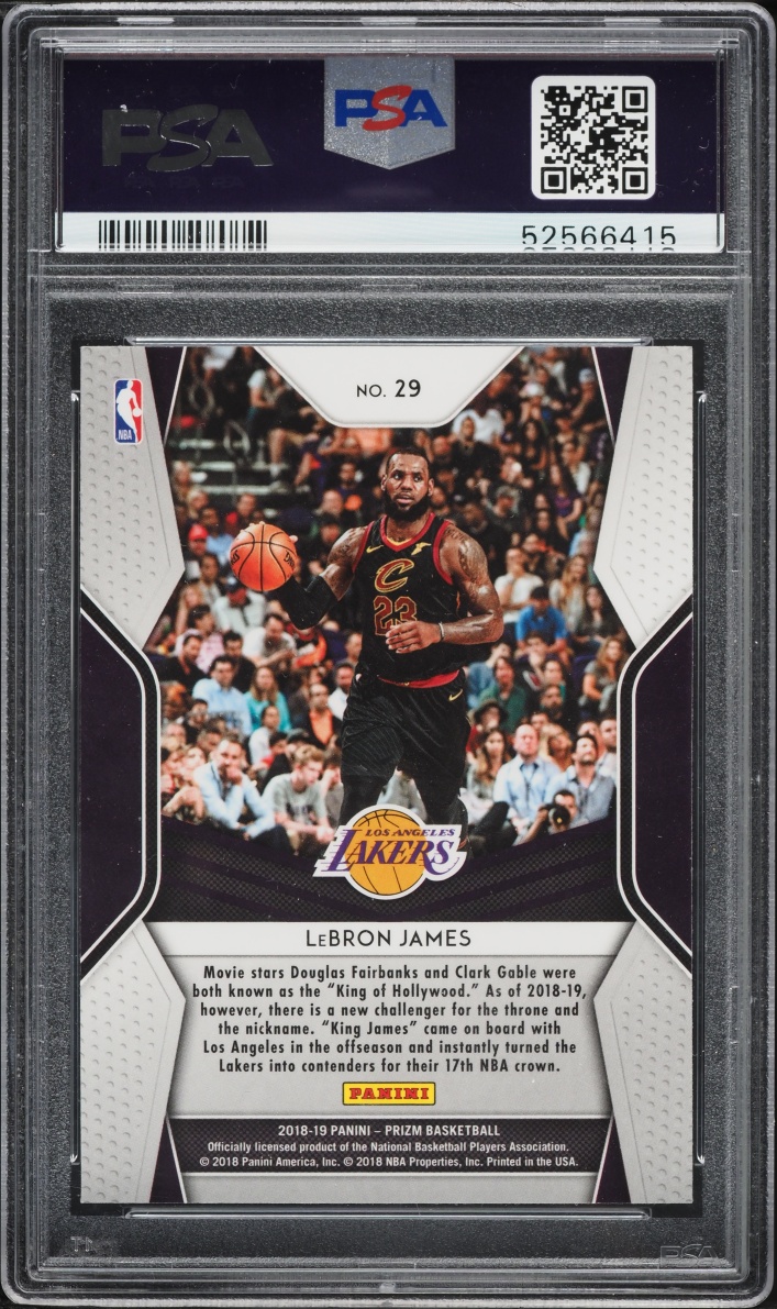 2018 Panini Prizm Dominance LeBron James #29 PSA 10 GEM MINT