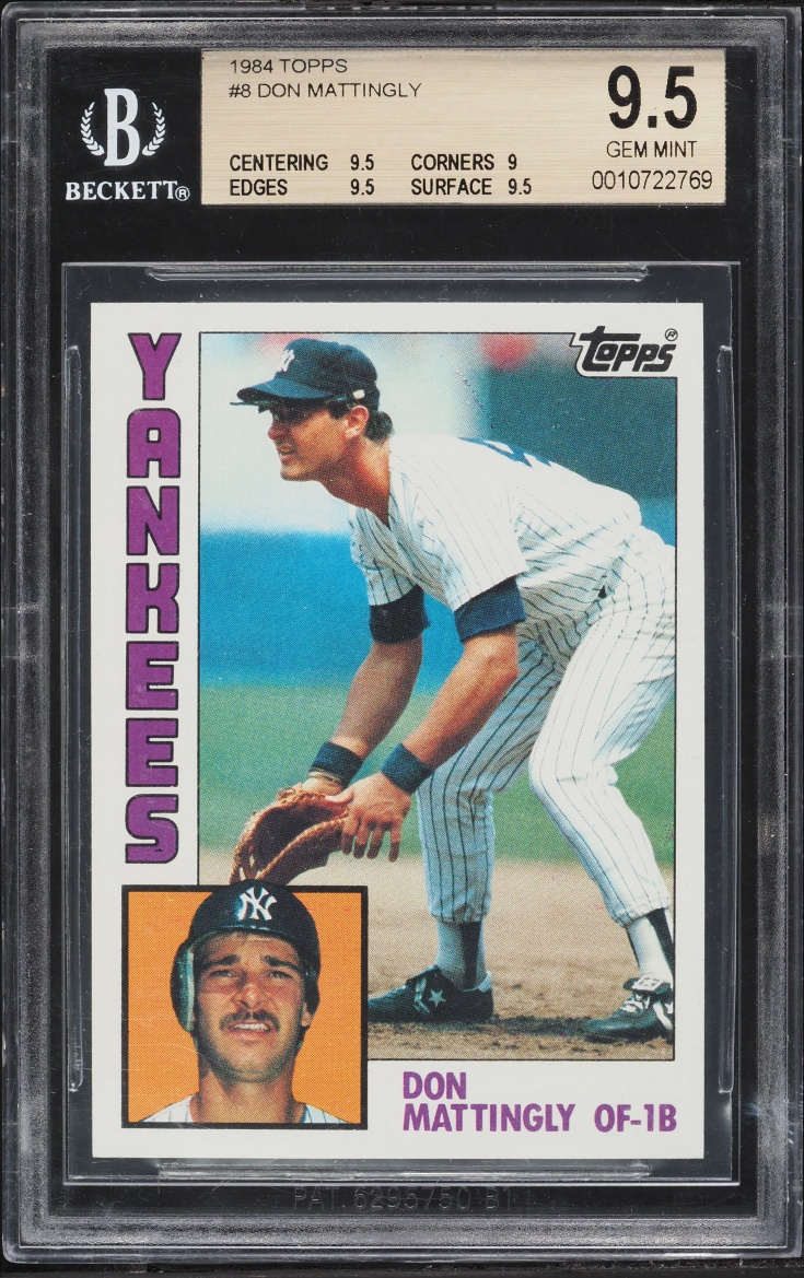 1984 Topps Don Mattingly ROOKIE #8 BGS 9.5 GEM MINT
