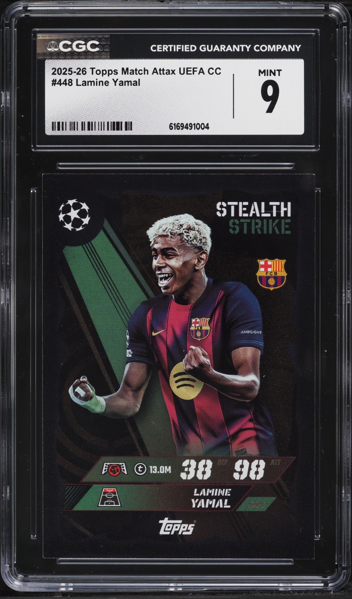2025 Topps Match Attax UEFA CC Lamine Yamal #448 CGC 9 MINT