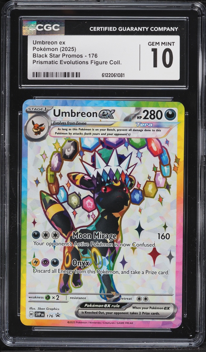 2025 Pokemon SV Promo Prismatic Evolutions Premium Figure Full Art Umbreon EX #176 CGC 10