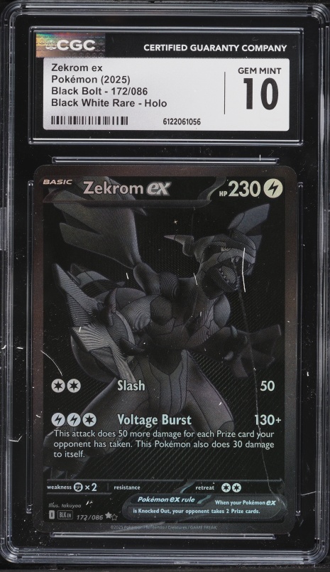 2025 Pokemon Japanese SV Black Bolt BW Rare Zekrom ex #174 BGS 9.5