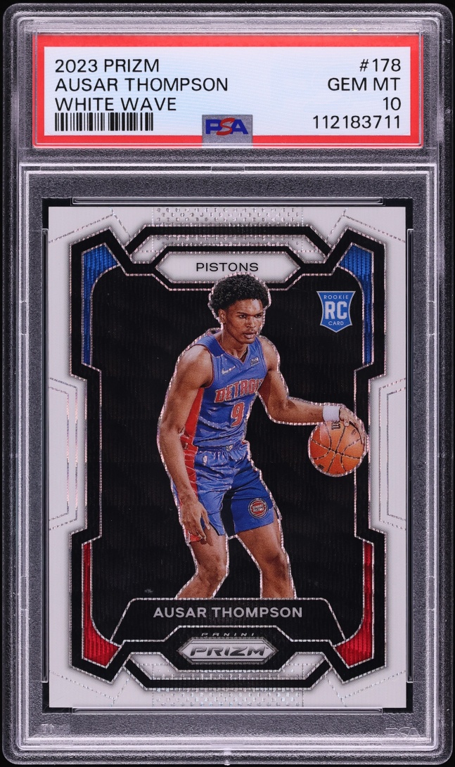 2023 Panini Prizm White Wave Ausar Thompson ROOKIE /38 #178 PSA 10 GEM MINT