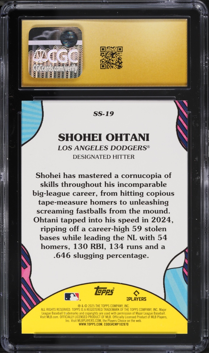 2025 Topps Summer Superstars Shohei Ohtani #SS-19 CGC 10 PRISTINE