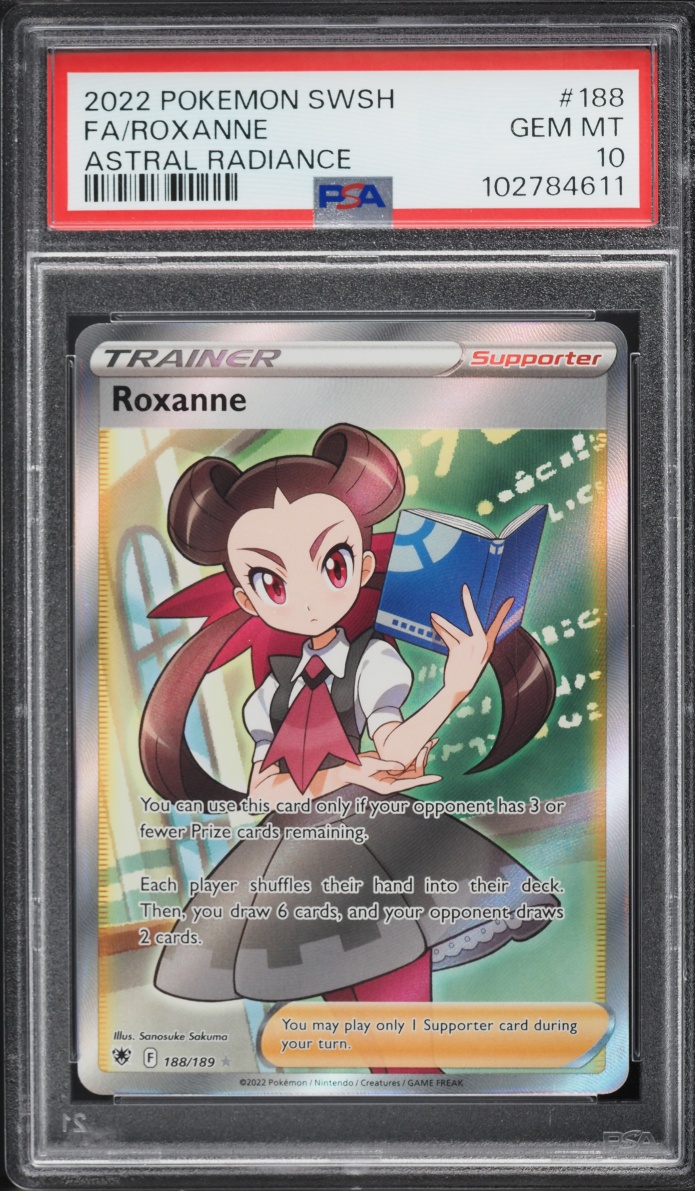 2022 Pokemon Sword & Shield Astral Radiance Full Art Roxanne #188 PSA 10 GEM MINT