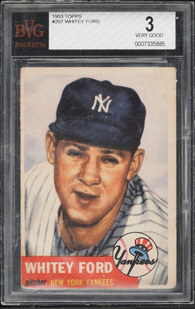 1953 Topps Whitey Ford #207 BVG 3 VG
