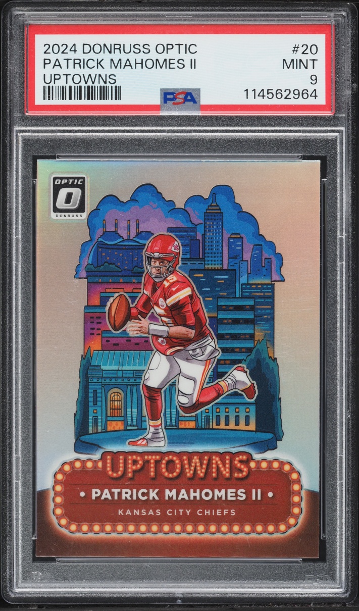 2024 Donruss Optic Uptowns Prizm Patrick Mahomes II #20 PSA 9 MINT
