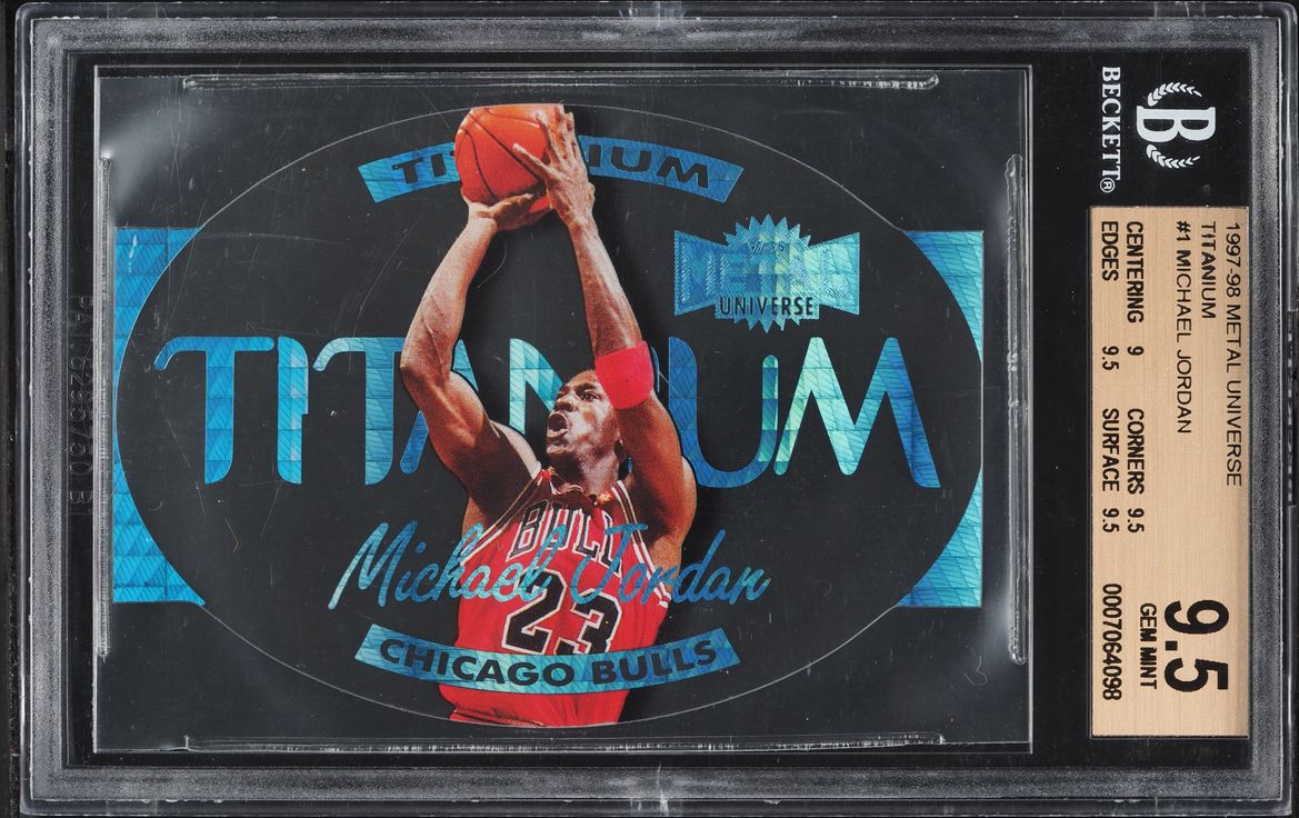 1997 Metal Universe Titanium Die-Cut Michael Jordan #1 BGS 9.5 GEM MINT