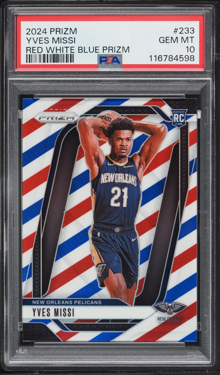 2024 Panini Prizm Red White Blue Yves Missi ROOKIE #233 PSA 10 GEM MINT