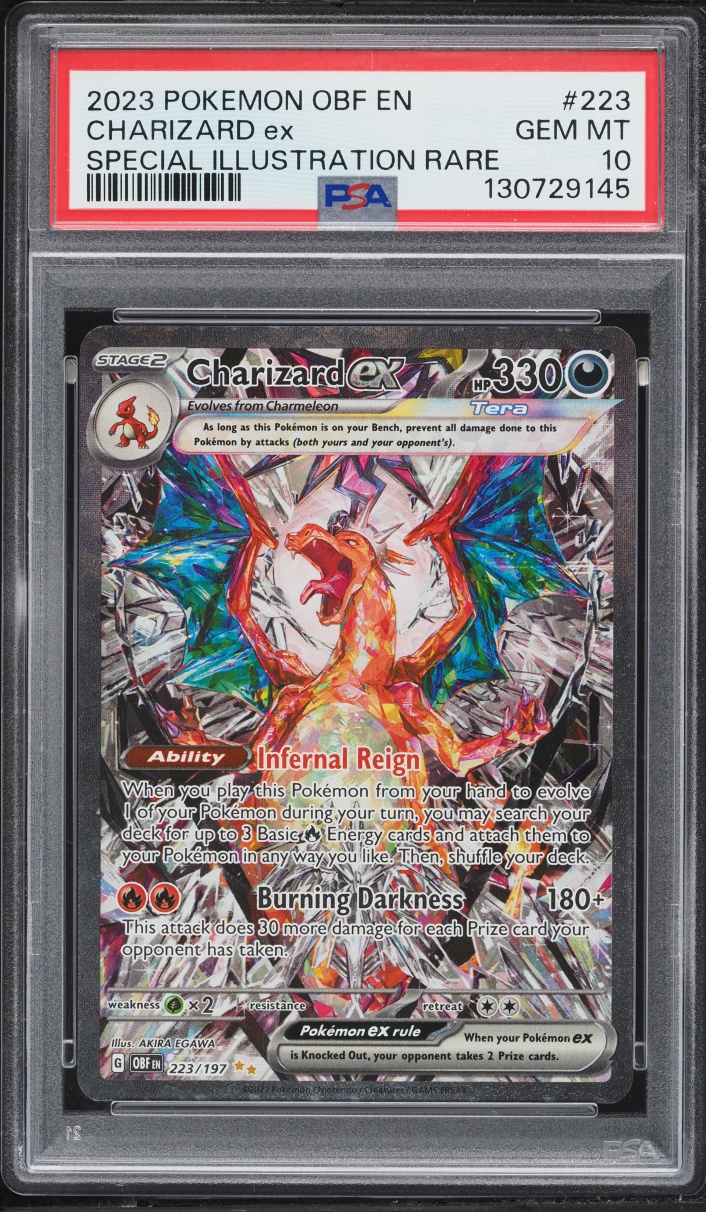 2023 Pokemon Scarlet & Violet Obsidian Flames SIR Charizard ex #223 PSA 10 GEM MINT