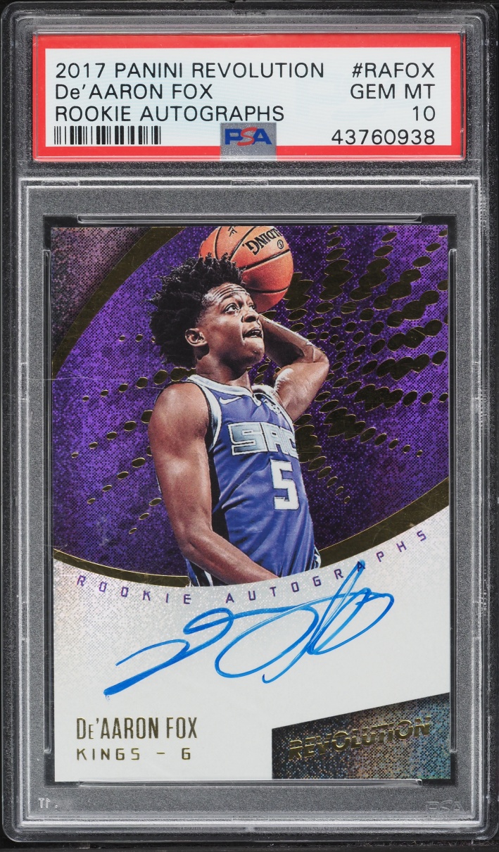 2017 Panini Revolution De'Aaron Fox ROOKIE AUTO #RA-FOX PSA 10 GEM MINT