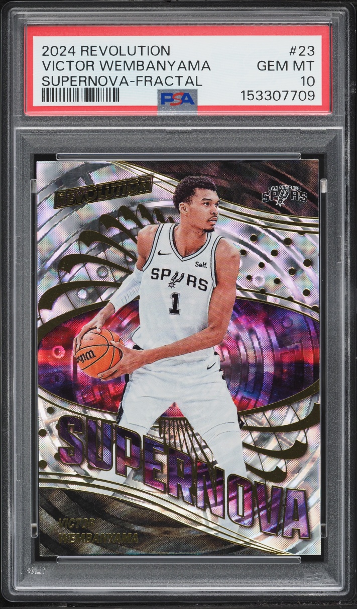 2024 Panini Revolution Supernova Fractal Victor Wembanyama #23 PSA 10 GEM MINT