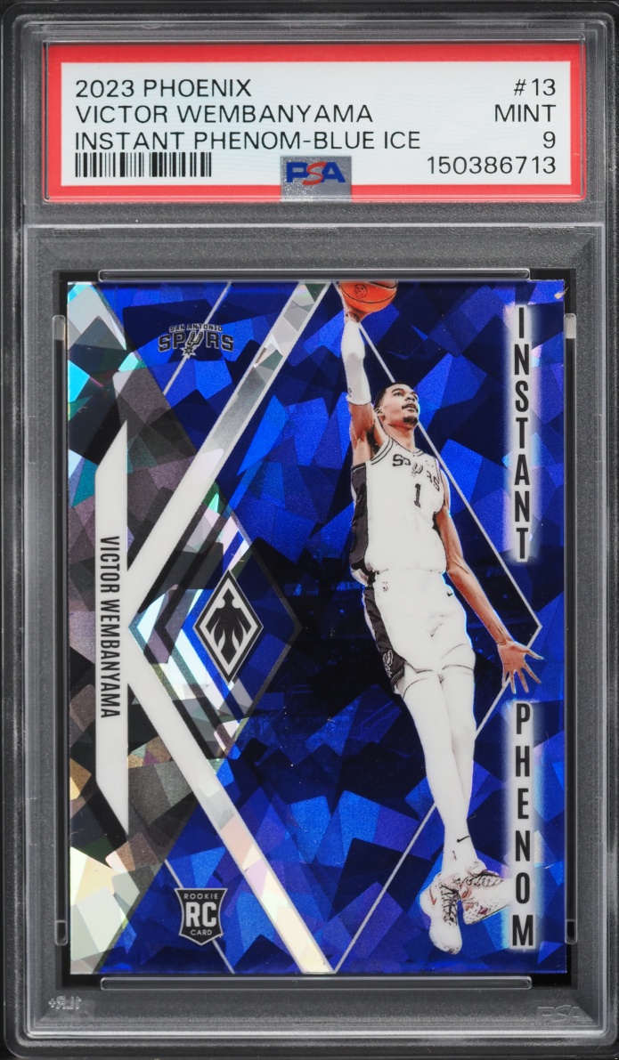 2023 Panini Phoenix Instant Phenom Blue Ice Victor Wembanyama ROOKIE #13 PSA 9 MINT