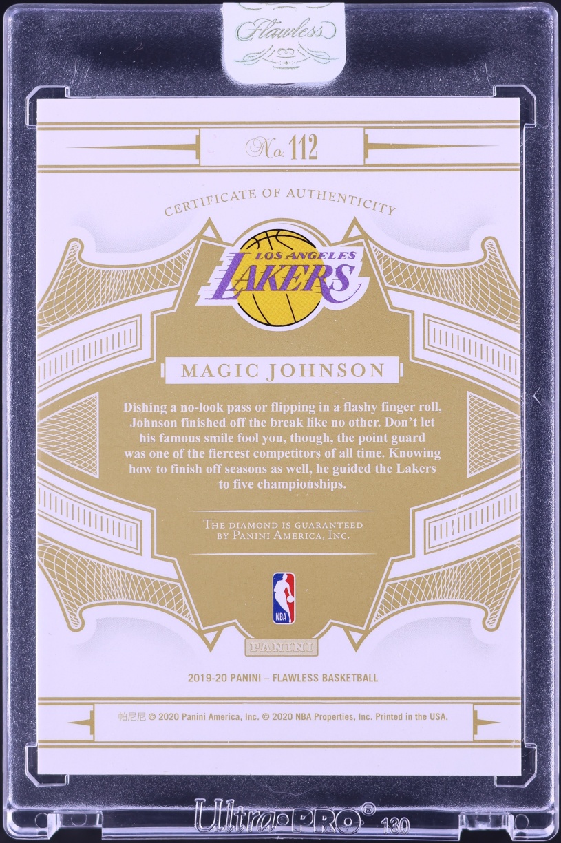 2019 Panini Flawless Legends Diamond Gems Magic Johnson /5 #112