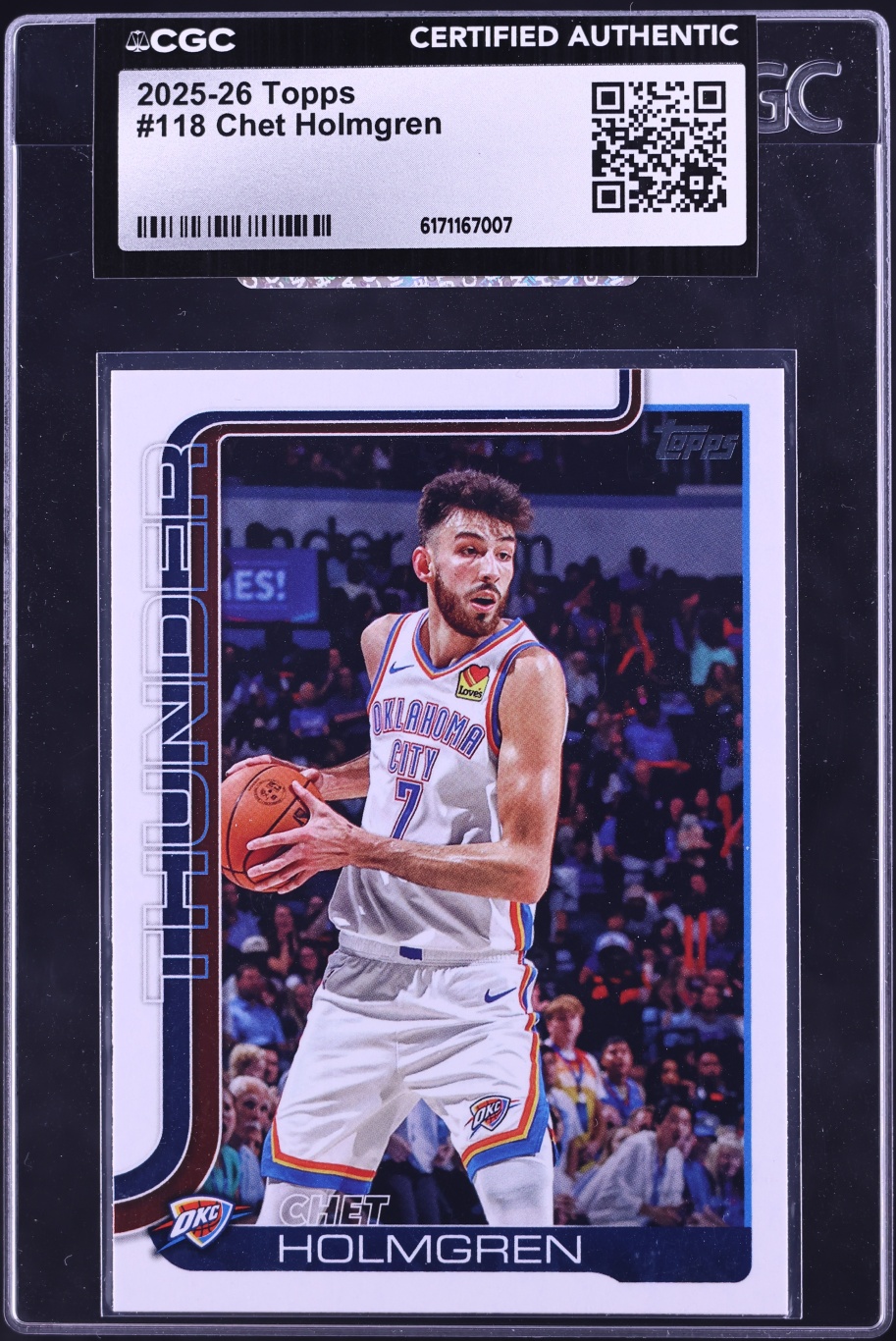 2025 Topps Basketball Chet Holmgren #118 CGC AUTH