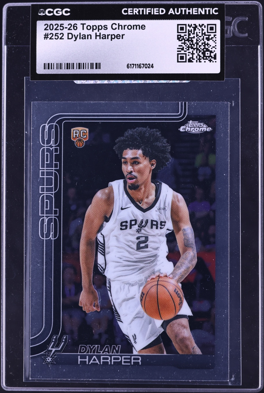 2025 Topps Chrome Dylan Harper ROOKIE #252 CGC AUTH