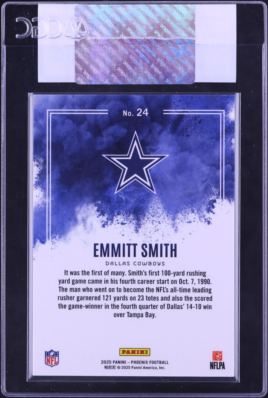 2025 Panini Phoenix Color Blast Emmitt Smith #24 CGC AUTH