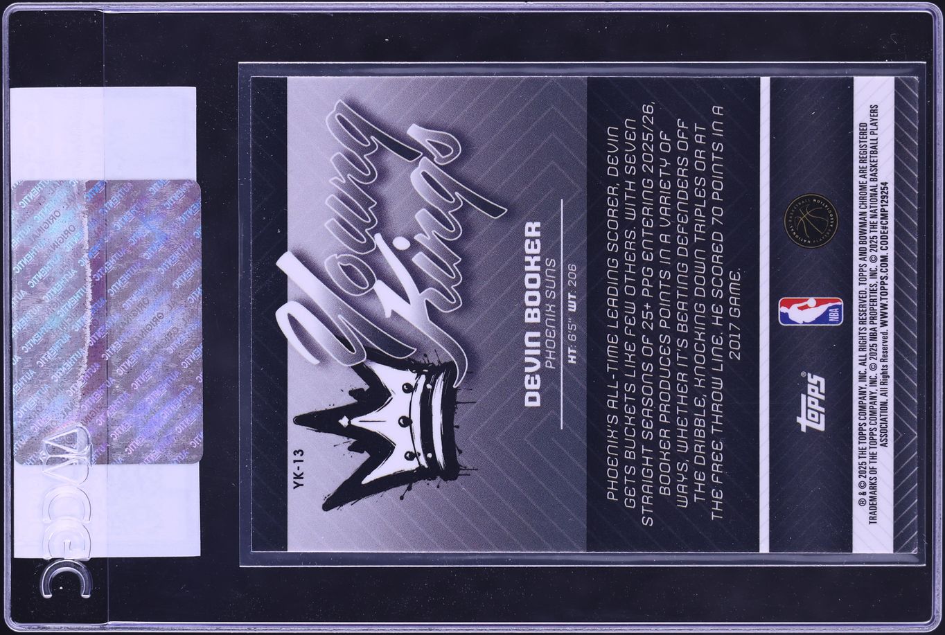 2025 Bowman Chrome Young Kings Devin Booker #YK-13 CGC AUTH