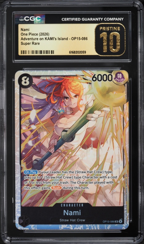 2026 One Piece The Azure Sea's Seven SR Nami #OP14-031 CGC 10