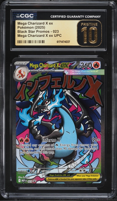 2025 Pokemon Promo UPC Full Art Mega Charizard X ex #23 CGC 9 MINT