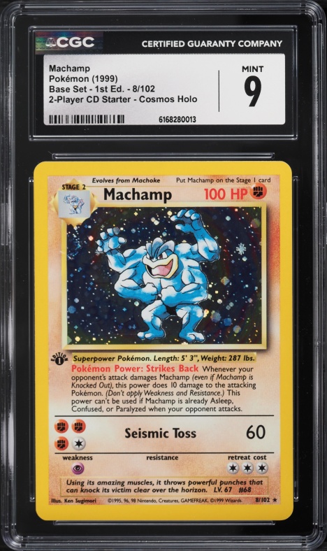 pokemon cards value machamp first edition 1999 Pokemon Base Set 1st Edition Holo Machamp #8 CGC 5.5 EX+ on Fanatics  Collect