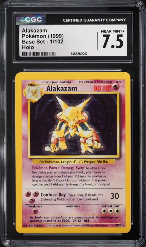 1999 Pokemon Japanese Vending Masaki Promo Holo Alakazam #65 PSA