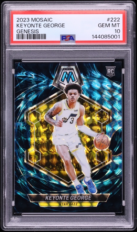 2023 Panini Mosaic Genesis Prizm Keyonte George ROOKIE #222 PSA 10 GEM MINT