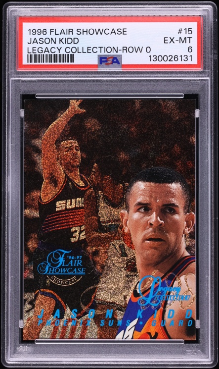 1996 Flair Showcase Legacy Collection Row 0 Jason Kidd /150 #15 PSA 6 EXMT