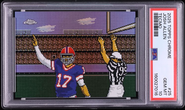 2025 Topps Chrome Tecmo Josh Allen #TECMO-25 PSA 10 GEM MINT
