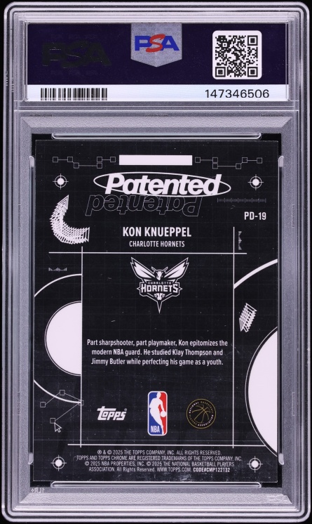 2025 Topps Chrome Patented Kon Knueppel ROOKIE #PD-19 PSA 10 GEM MINT